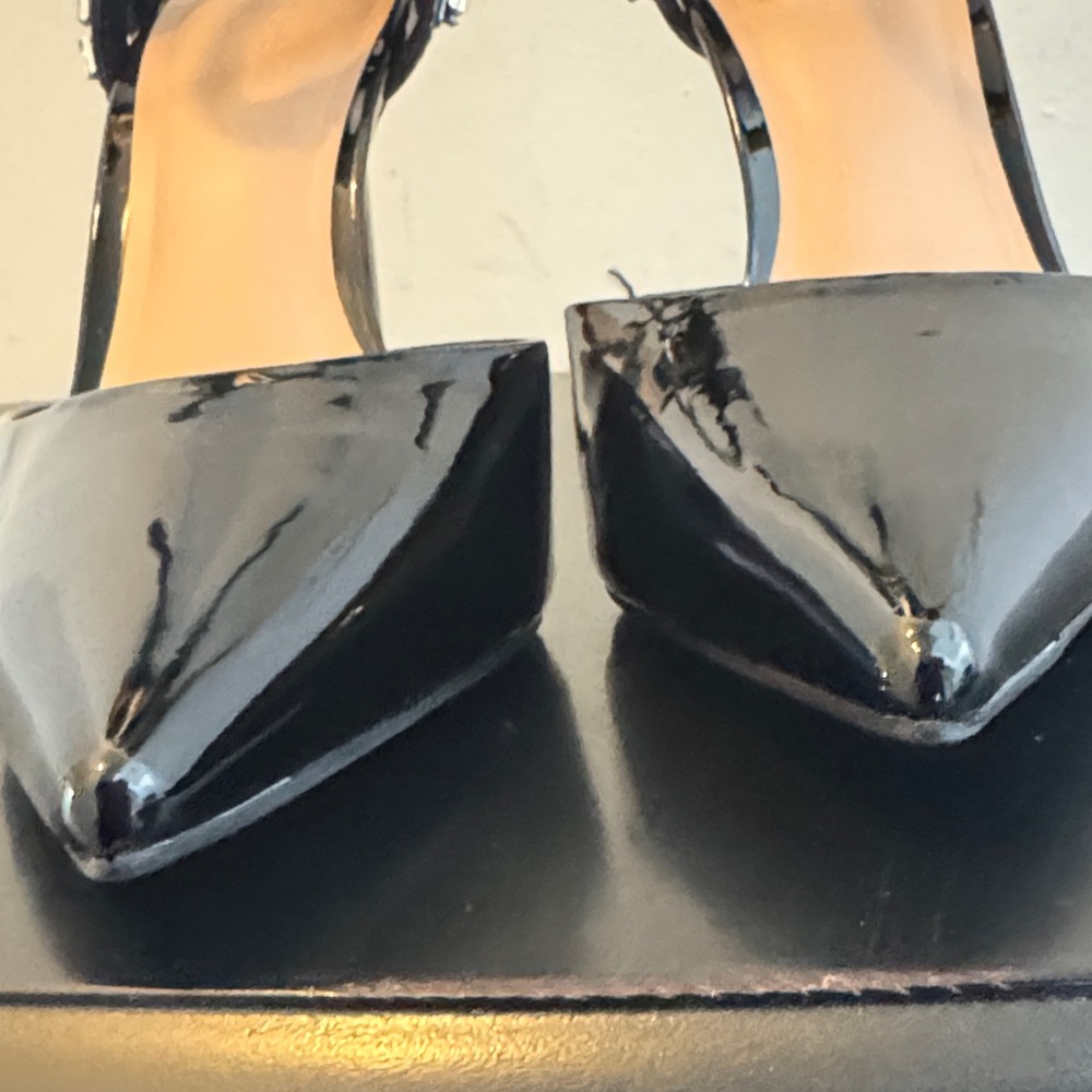 LIKE NEW INC International Concepts Black Heels with Silver Embellishments! 🎉 - Picture 7 of 11